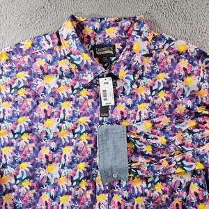 $69 NWT Cremieux Shirt Mens 4XB Flip Cuff Button Down Long Sleeve Colorful Print